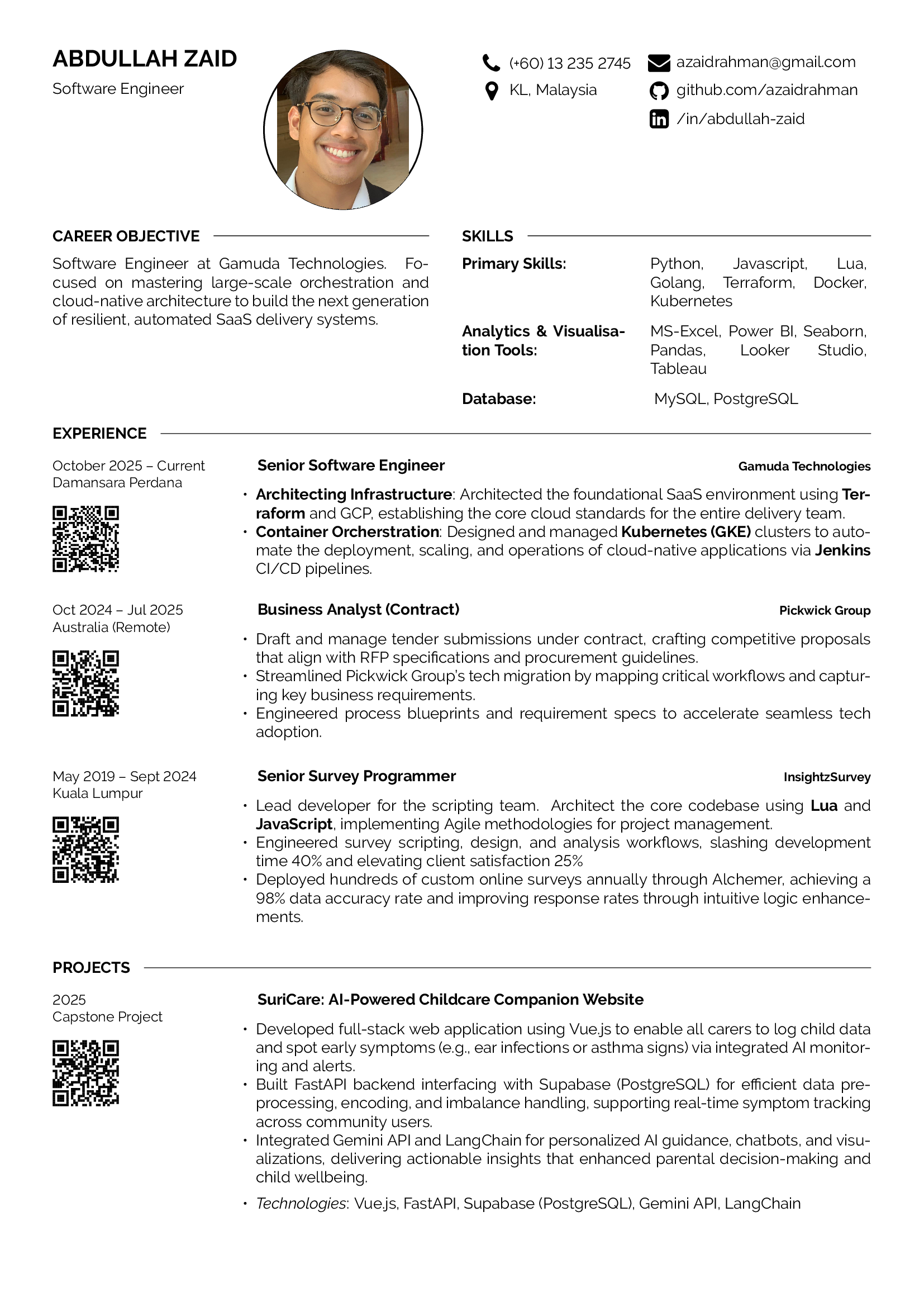 Resume page 1